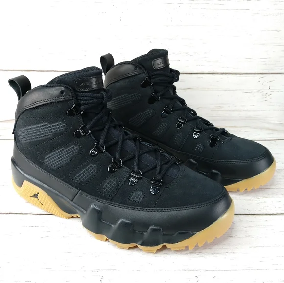 Air Jordan 9 Retro Boot NRG Black Light Brown Utility Activewear Sneakers - Picture 2 of 15